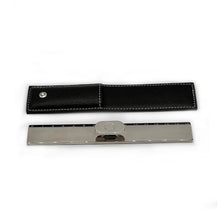 Load image into Gallery viewer, Montblanc Rare Stainless Steel Lifestyle Accessories 15 cm Ruler with Black Leather Case