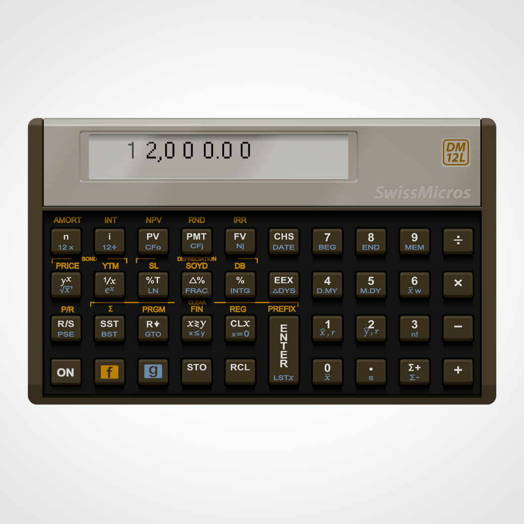 DM12L Business Calculator by Swissmicros