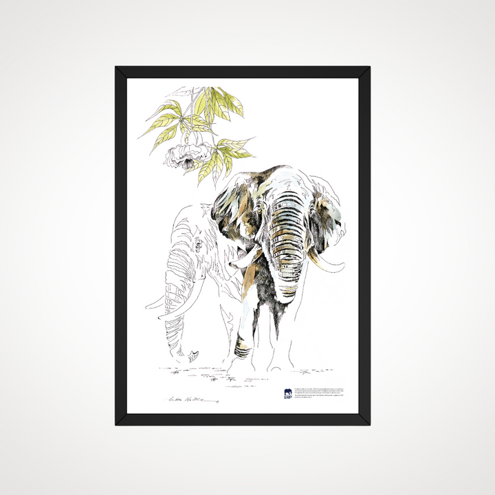 Big Elephant with Flower