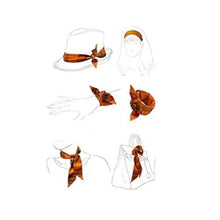 Load image into Gallery viewer, Short Silk Scarf, Elephant