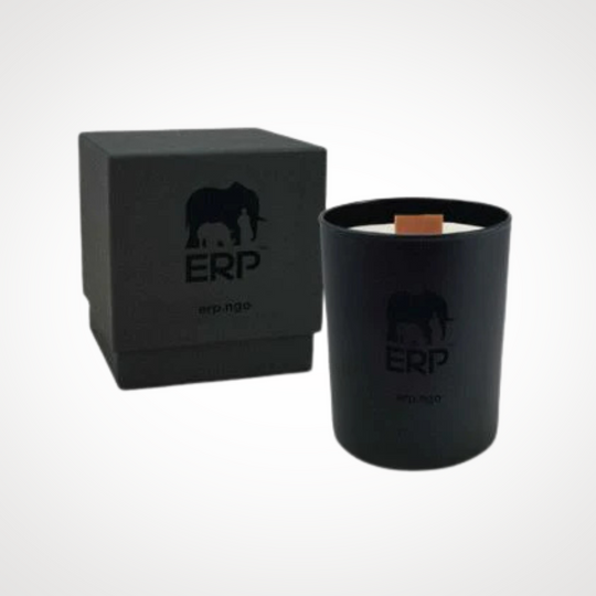 ERP Logo Black Matte Candle in LUX Black Box