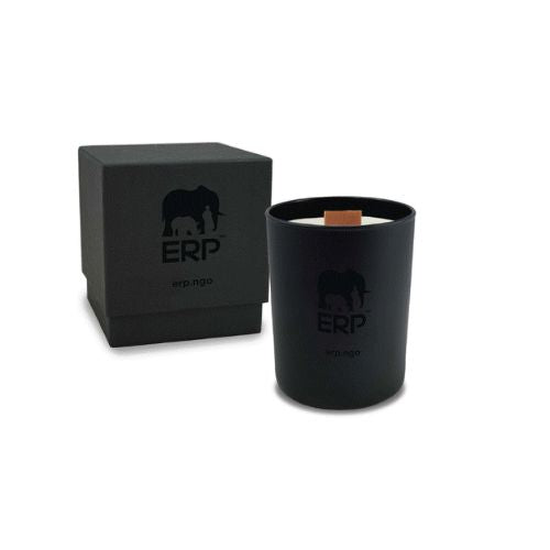 ERP Logo Black Matte Candle in LUX Black Box