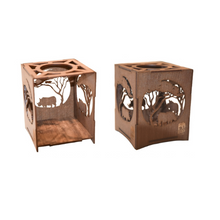 Load image into Gallery viewer, ERP Laser Cut Candle Holder with Rhino design