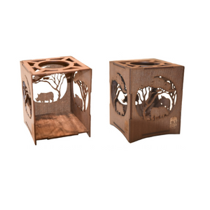 ERP Laser Cut Candle Holder with Rhino design