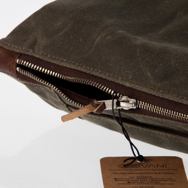 ERP Dopp Kit - Olive Green Waxed Canvas