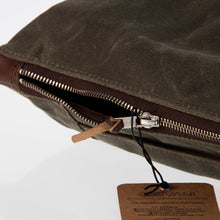 Load image into Gallery viewer, ERP Dopp Kit - Olive Green Waxed Canvas
