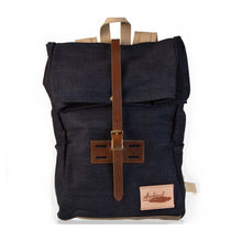 Load image into Gallery viewer, Brown Roll Top - Denim/Twill Waxed Bag