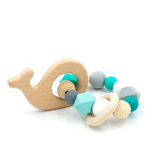 Load image into Gallery viewer, Teething Ring - Whale by BabyWhatKnots
